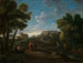 Klassiek landschapsschilderij nabij Rome met uitzicht op de Palatijn over het Colosseum - Jan Frans van Bloemen — weergave van het kunstwerk