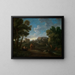 Klassiek landschapsschilderij nabij Rome met uitzicht op de Palatijn over het Colosseum - Jan Frans van Bloemen — ingelijst kunstwerk aan de muur
