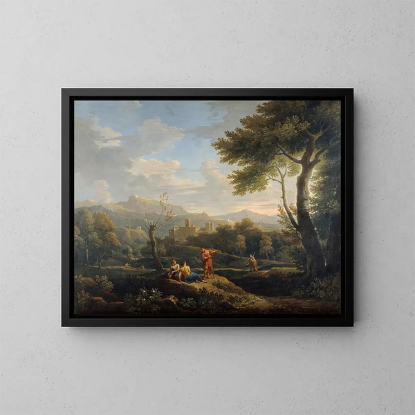 Landschap van Italië - Jan Frans van Bloemen — ingelijst kunstwerk aan de muur