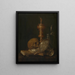 Vanité met schaal en presenteerschaal - Jan Hendricksz van Zuylen — ingelijst kunstwerk aan de muur