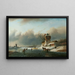 Patineurs sur un canal - Jan Jacob Coenraad Spohler — ingelijst kunstwerk aan de muur