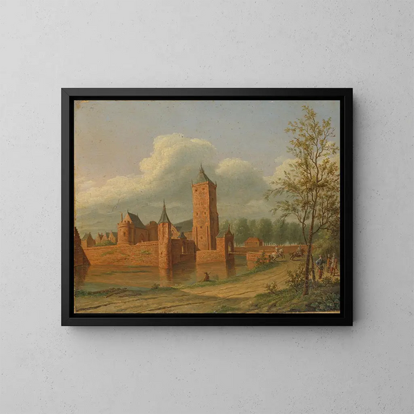 Kasteel Batestein bij Vianen - Jan Jacob Teyler van Hall — ingelijst kunstwerk aan de muur