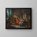 Een elegante diner in een arcade - Jan Josef Horemans de Oudere — ingelijst kunstwerk aan de muur