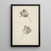 Twee rode en witte tulpen - Jan Laurensz van der Vinne — ingelijst kunstwerk aan de muur