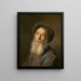 a bearded man with a beret - Jan Lievens — framed artwork on a wall