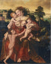 Een allegorie van liefdadigheid - Jan Massys — weergave van het kunstwerk