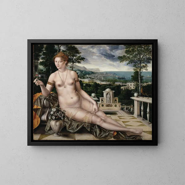 Venus van Cythera - Jan Massys — ingelijst kunstwerk aan de muur