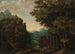Landschap met berg, riviervallei en kasteel - Jan Meerhout — weergave van het kunstwerk