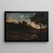 Landschap met een strijd tussen twee rammen - Jan Miel — ingelijst kunstwerk aan de muur