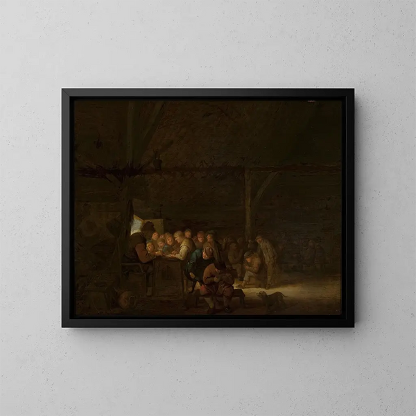 School - Jan Miense Molenaer — ingelijst kunstwerk aan de muur