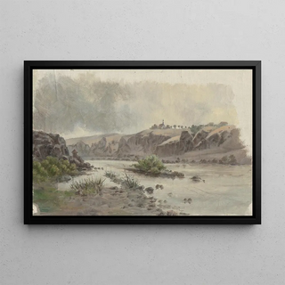 Jan Nowopack - Church on a Bank above a River.webp