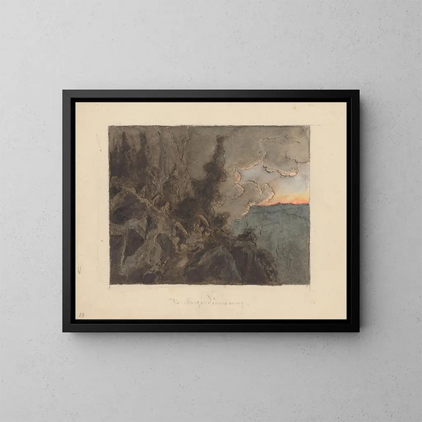 Schemering - Jan Nowopack — ingelijst kunstwerk aan de muur