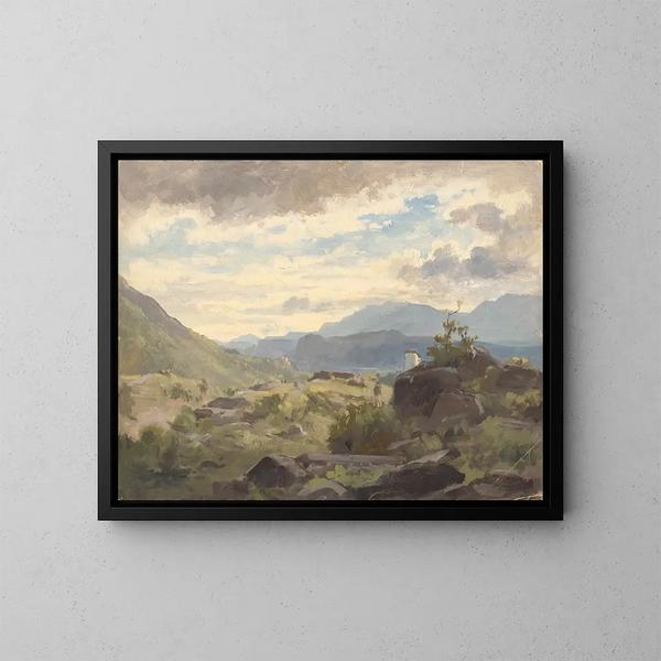 Studie van landschap - Jan Nowopack — ingelijst kunstwerk aan de muur