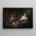 Natuurschilderij van bloemen in een park met een vrouw - Jan Peter van Bredael de Oude — ingelijst kunstwerk aan de muur