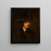 Zelfportret - Jan Piotr Łuczyński — ingelijst kunstwerk aan de muur