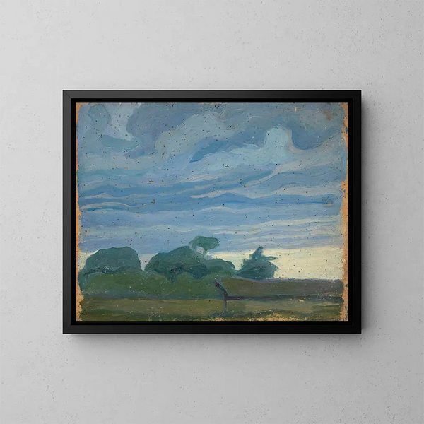 Landschap - Jan Rembowski — ingelijst kunstwerk aan de muur