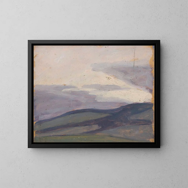 Landschap onder de bergen - Jan Rembowski — ingelijst kunstwerk aan de muur