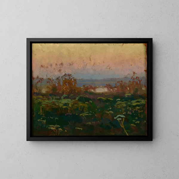 Schemering over de rivier de Dnipro - Jan Stanisławski — ingelijst kunstwerk aan de muur