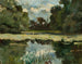 Landschap van een park met een vijver - Jan Stanisławski — weergave van het kunstwerk