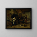 Binnenlandschap van een herberg met een oude man die plezier heeft met de uitbater en twee mannen die backgammon spelen, bekend als Twee soorten spellen - Jan Steen — ingelijst kunstwerk aan de muur