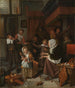 De feestdag van Sinterklaas - Jan Steen — weergave van het kunstwerk