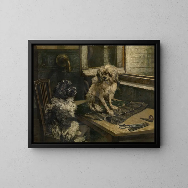 Honden - Jan Stobbaerts — ingelijst kunstwerk aan de muur