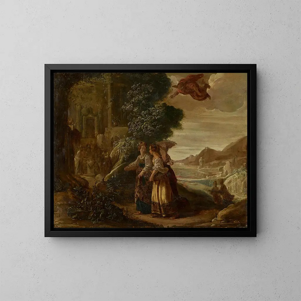 Mercure en Hersé - Jan Tengnagel — ingelijst kunstwerk aan de muur
