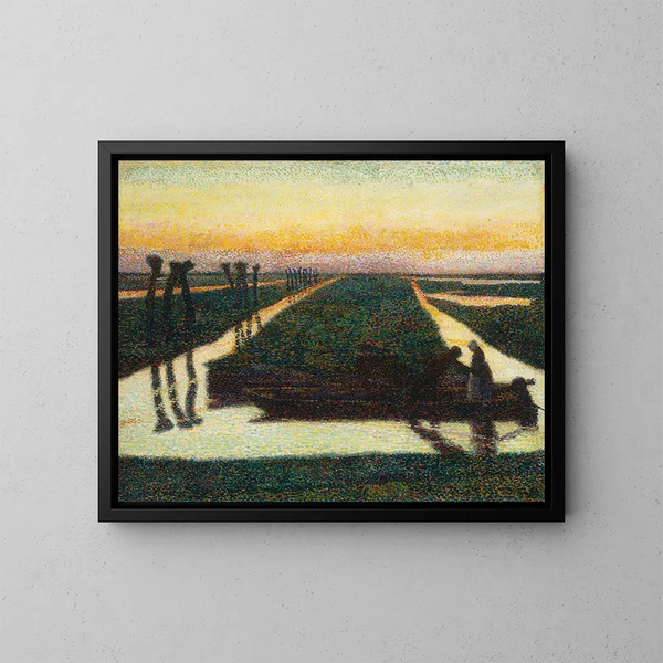 van een kanaal in Broek in Waterland - Jan Toorop — ingelijst kunstwerk aan de muur