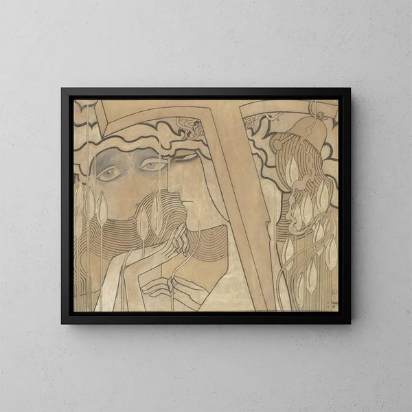 van Verlangen en tevredenheid - Jan Toorop — ingelijst kunstwerk aan de muur