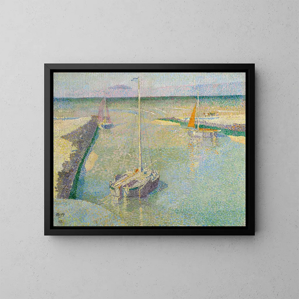 L'embouchure du Rhin ou Le Port de Katwijk - Jan Toorop — ingelijst kunstwerk aan de muur