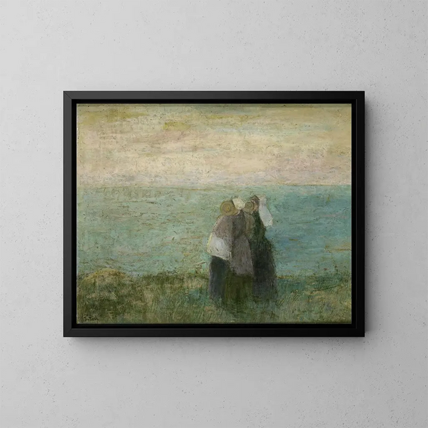 Vrouwen aan de rand van de zee - Jan Toorop — ingelijst kunstwerk aan de muur
