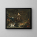 Binnenkeukenschilderij met een dienster en een bediende in gesprek - Jan van Kessel de Oude — ingelijst kunstwerk aan de muur