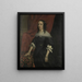 Portret van een vrouw, mogelijk Anna van Bourgogne, oprichtster van het kasteel Windenburg op Dryschor Schouwen en echtgenote van Adolf van Kleef - Jan van Rossum — ingelijst kunstwerk aan de muur