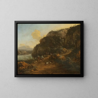 Jan Vermeer van Haarlem the Elder - Mountain landscape with travellers.webp