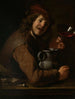 Jongen drinkt wijn - Jan Vermeer van Utrecht — weergave van het kunstwerk