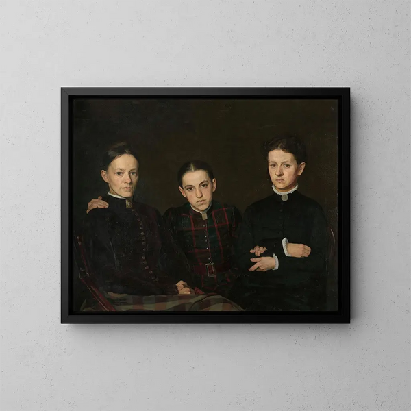 portret van Cornelia Clara en Johanna Veth - Jan Veth — ingelijst kunstwerk aan de muur