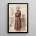 Studiemateriaal met een man staand in een rode badjas - Jan Weissenbruch — ingelijst kunstwerk aan de muur