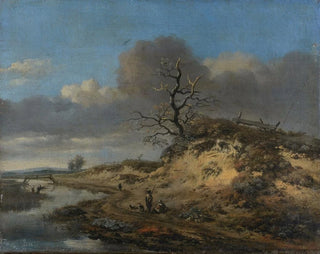 Jan Wijnants - Dune landscape with a sand road along a river.webp