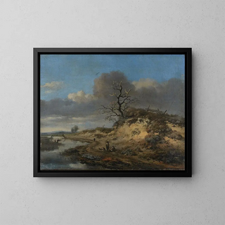 Jan Wijnants - Dune landscape with a sand road along a river.webp