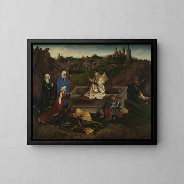 De Drie Maria's bij het Graf - Jan van Eyck — ingelijst kunstwerk aan de muur