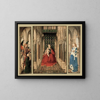 Jan van Eyck - Triptych of Mary and Child St Michael and the Catherine.webp