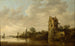 Rivière met een oude toren - Jan van Goyen — weergave van het kunstwerk