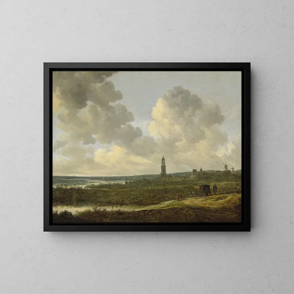 Vue de Rhenen - Jan van Goyen — ingelijst kunstwerk aan de muur