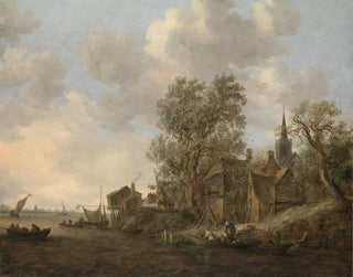 Jan van Goyen - View of a Town on a River.webp