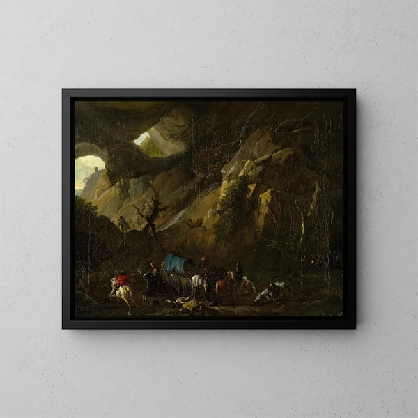 Aanval - Jan van Huchtenburg — ingelijst kunstwerk aan de muur