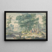Landschapschilderij met arcadische setting en muzikale figuren - Jan van Huysum — ingelijst kunstwerk aan de muur