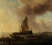 van Bateaux de pêche sur la plage - Jan van de Cappelle — weergave van het kunstwerk