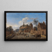 La place de l'église de Veere en Zélande - Jan van der Heyden — framed artwork on a wall