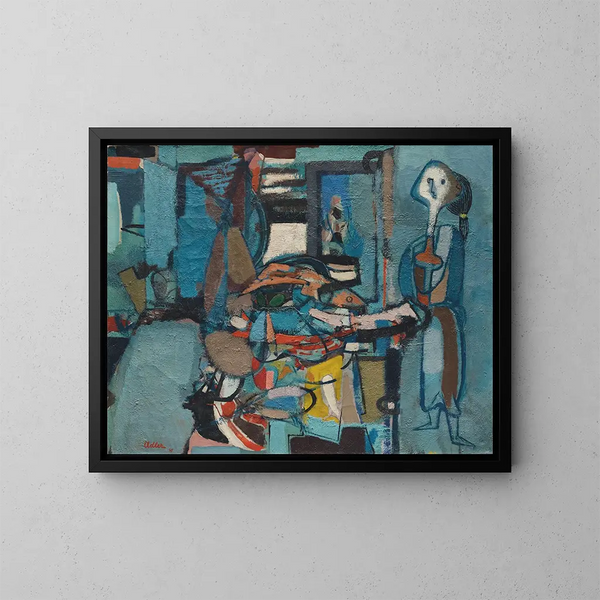 La Poissonnière - Jankel Adler — ingelijst kunstwerk aan de muur