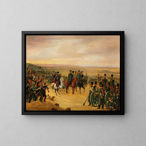van het algemene schilderij Jozef Chopicki en Skrzynecki onder de soldaten - January Suchodolski — ingelijst kunstwerk aan de muur